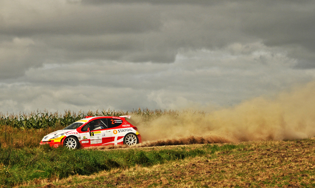 Brian Madsen ”in action” i sin Peugeot 207 Super 2000.
(Foto: Viggo Johansen)